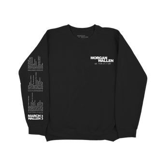 One Thing At A Time Album Cover Black Crewneck Front