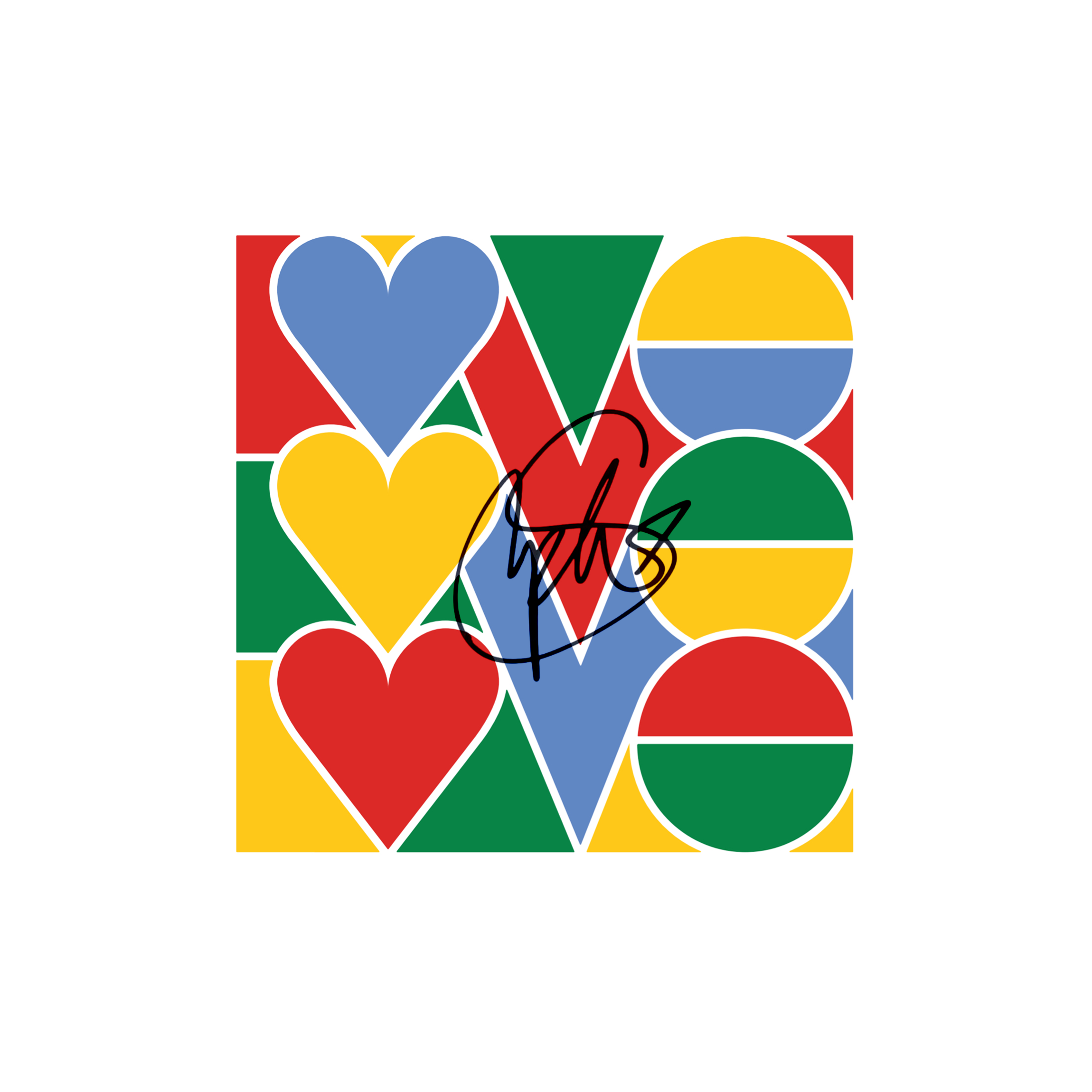 LOVE, LOVE, LOVE Signed Art Card