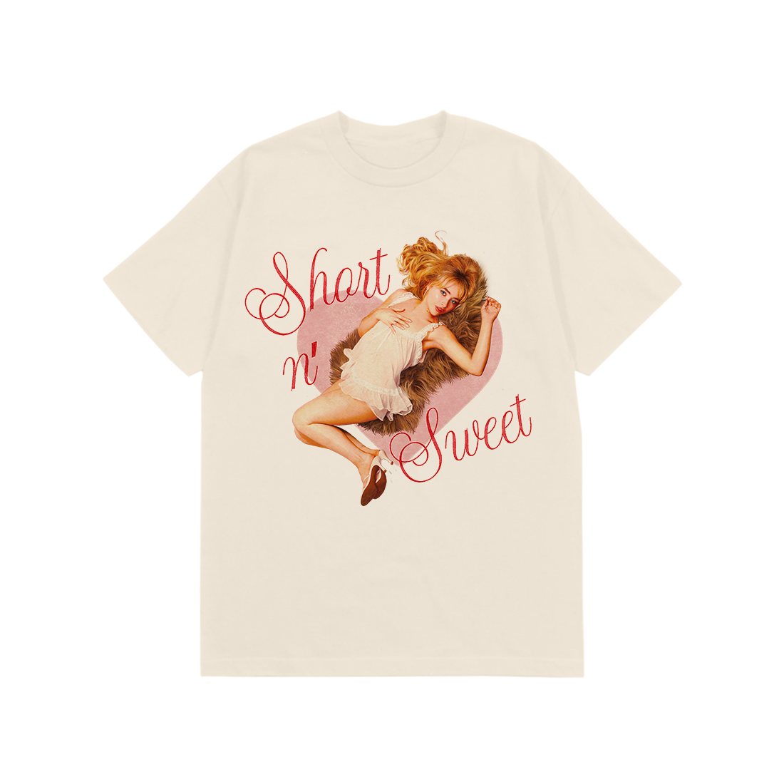 Short n' Sweet Heart Ivory Tee