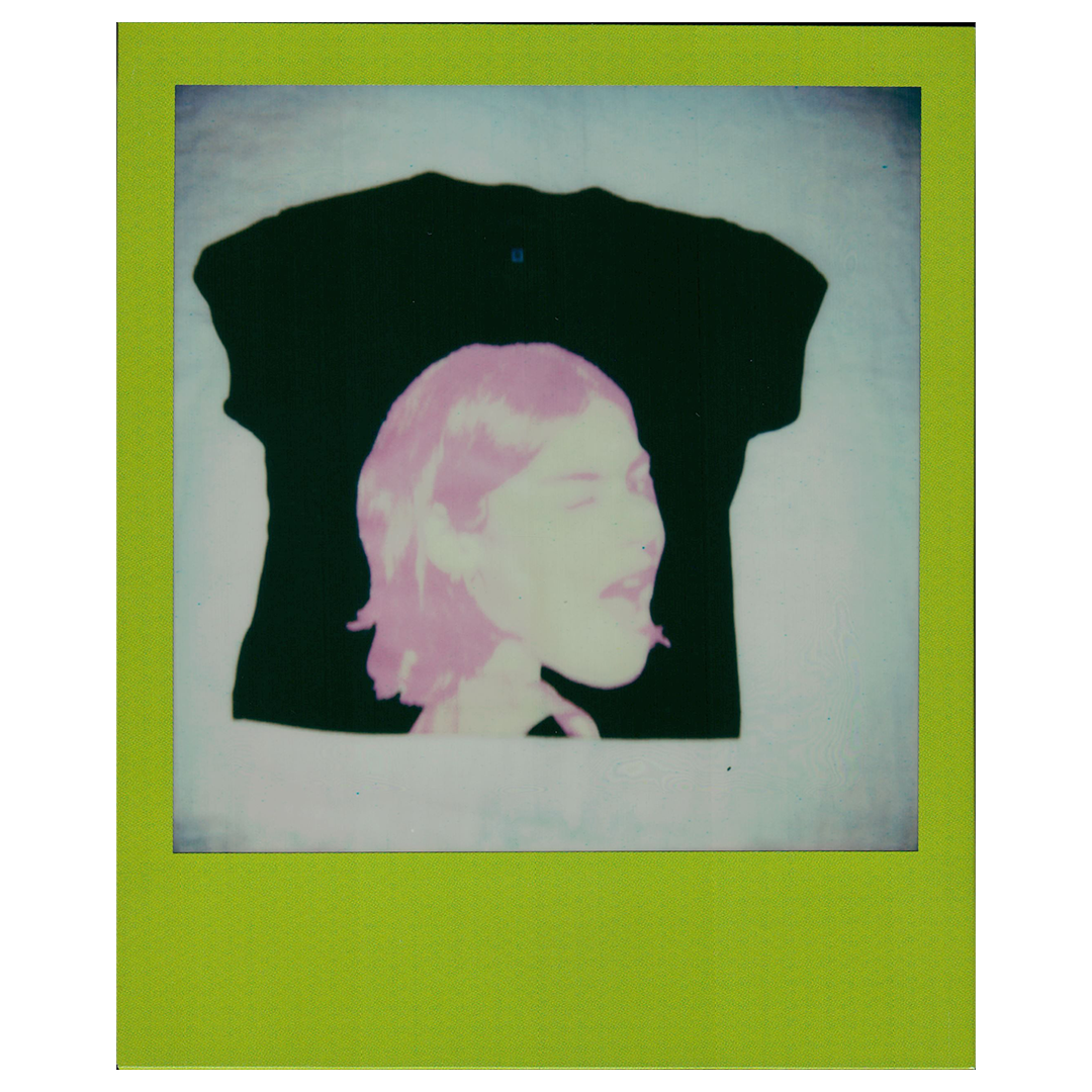 Winking Baby Tee Polaroid Lime