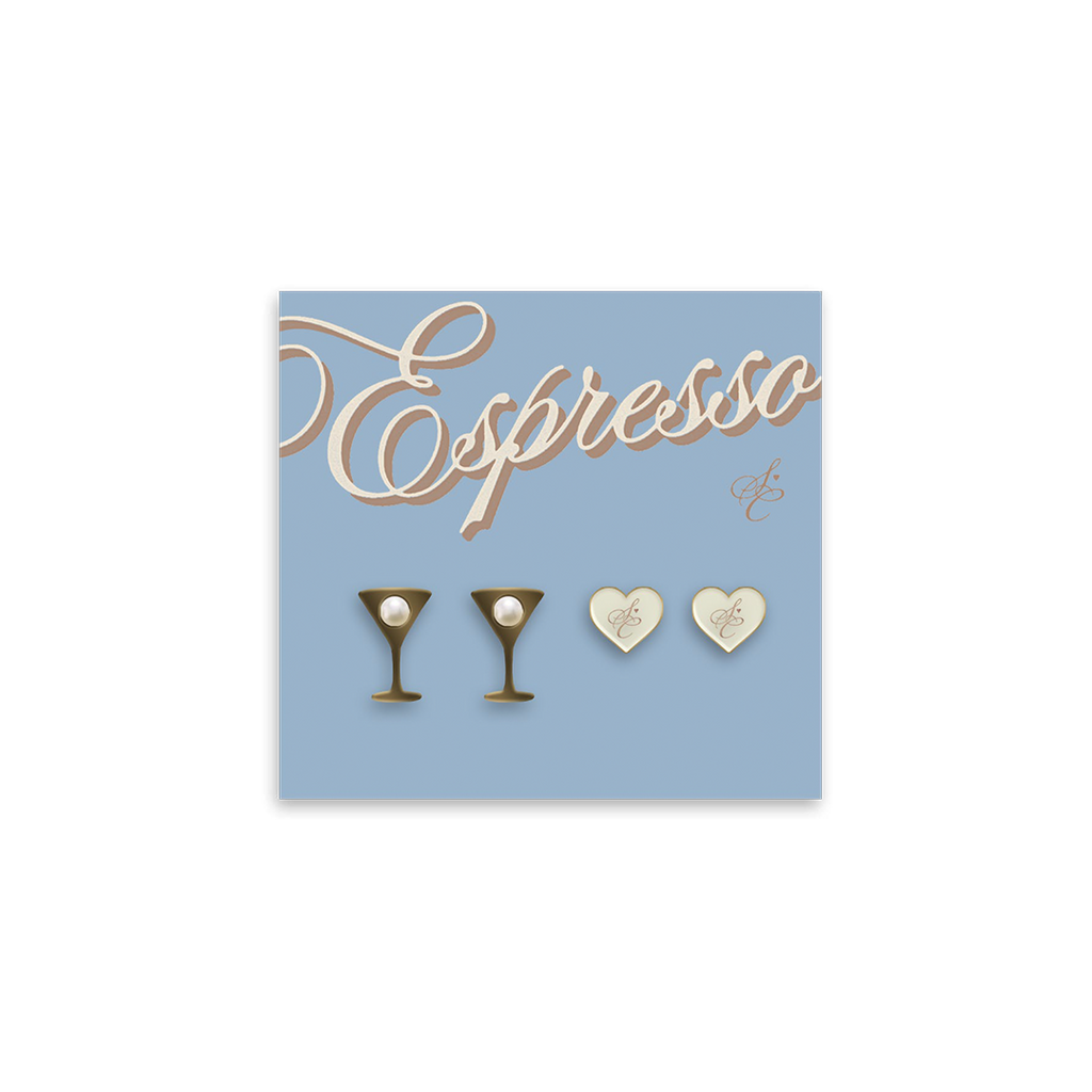 espresso earring set