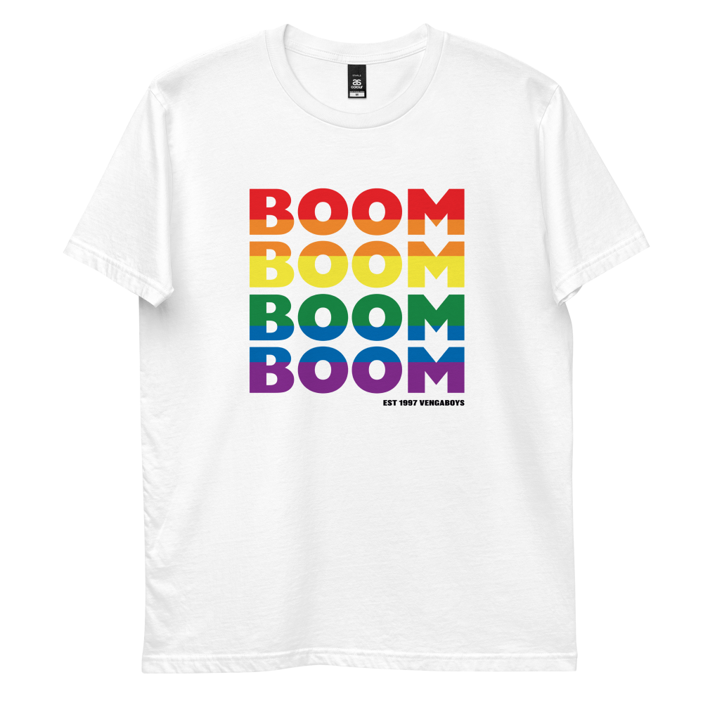 Boom Rainbow White T-Shirt