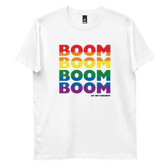 Boom Rainbow White T-Shirt