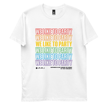 We Like To Party Rainbow White T-Shirt