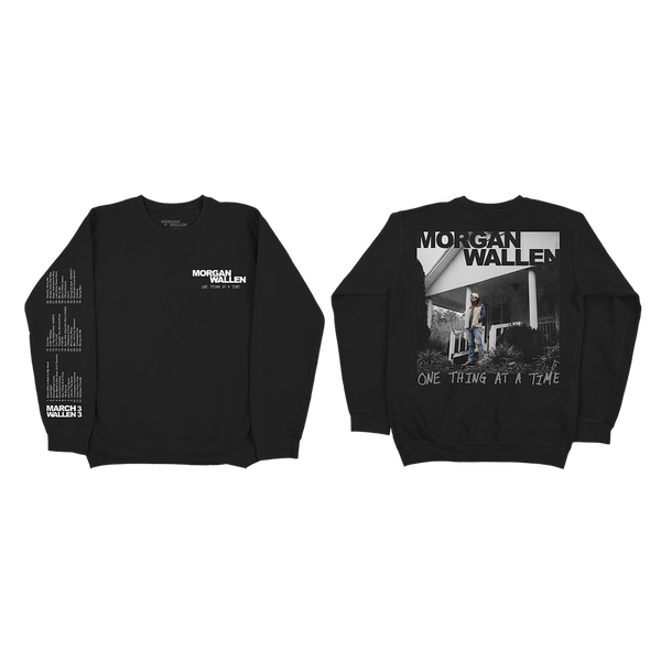 One Thing At A Time Album Cover Black Crewneck | The Sound of Vinyl AU