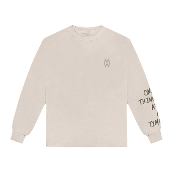 One Thing At A Time Album Cover Off-White Long Sleeve T-Shirt Front